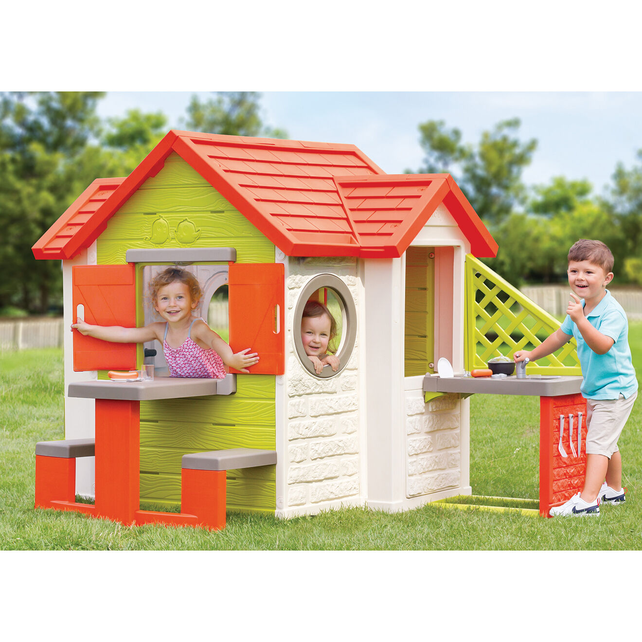 Smoby Maison My Neo House beige - 118x132x135 cm