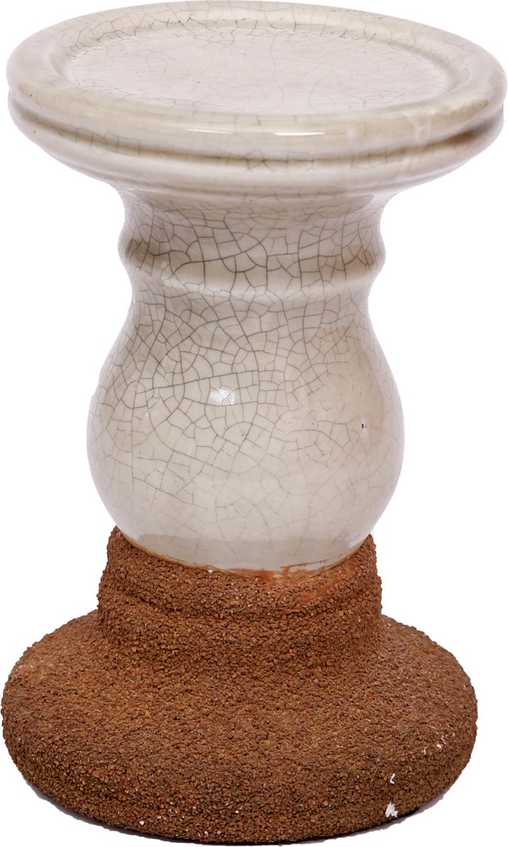 House of Nature kandelaar Anden beige 10 x 10 x 16 cm