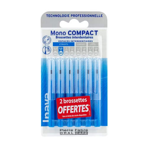 Brossettes mono-compact bleue - 6 Unités