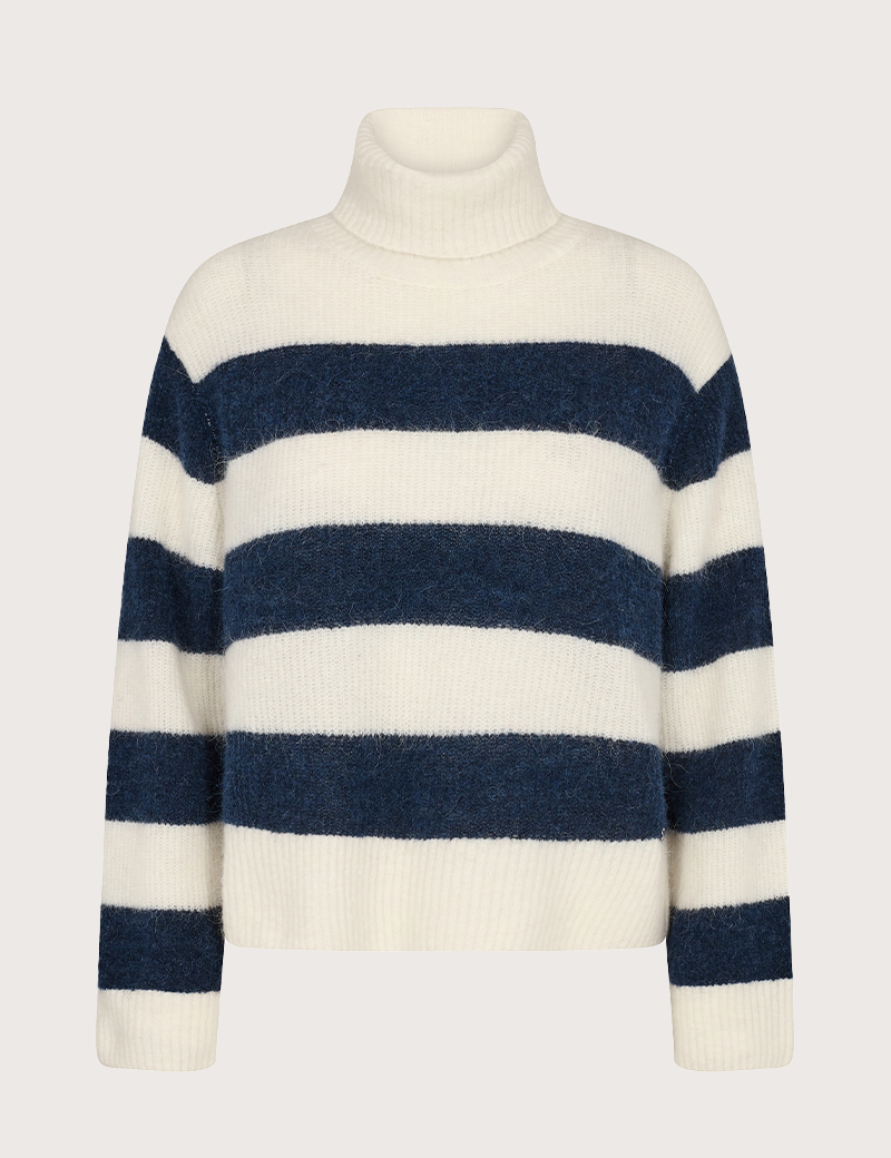 MOS MOSH PULL COL ROULÉ FEMME AIDY RAYÉ MARINE