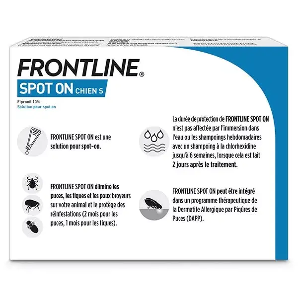 Frontline Spot On Dog S 6 pipetas