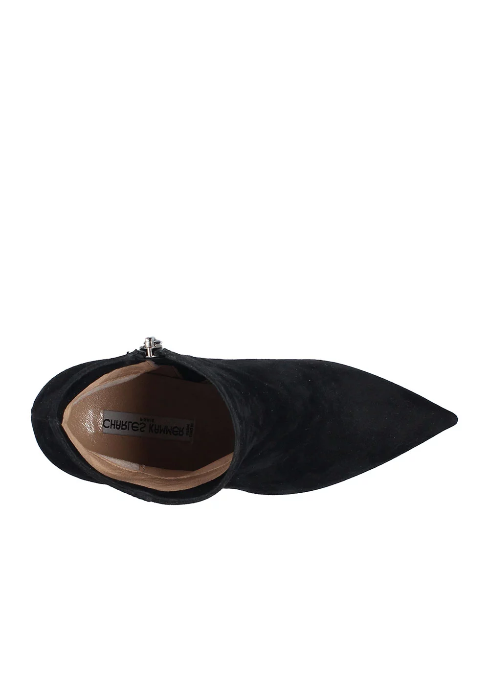 BOOTS TALON POINTU VELOURS NOIR