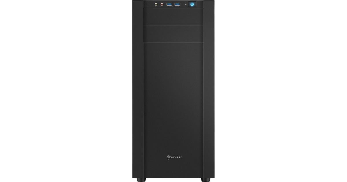 SharkoonS25-W midi tower behuizing  (Zwart | 2x USB-A | Window)