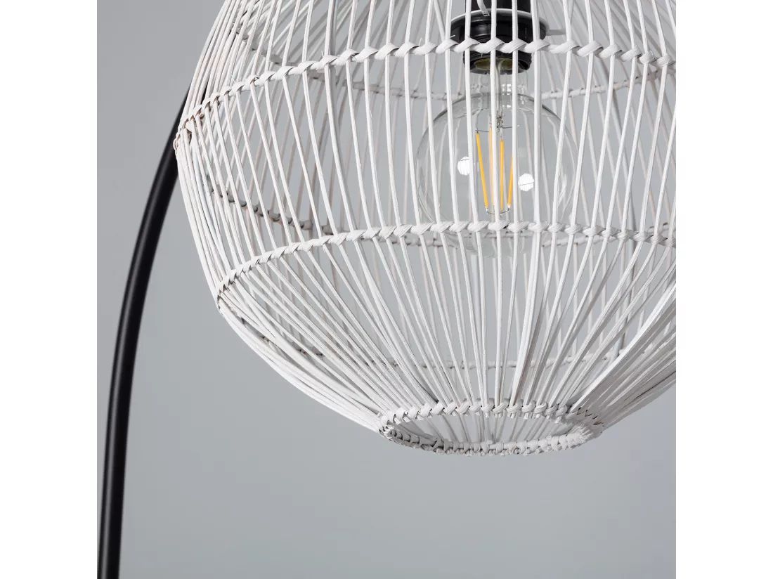 Lampadaire Rotin Kithnos Noir