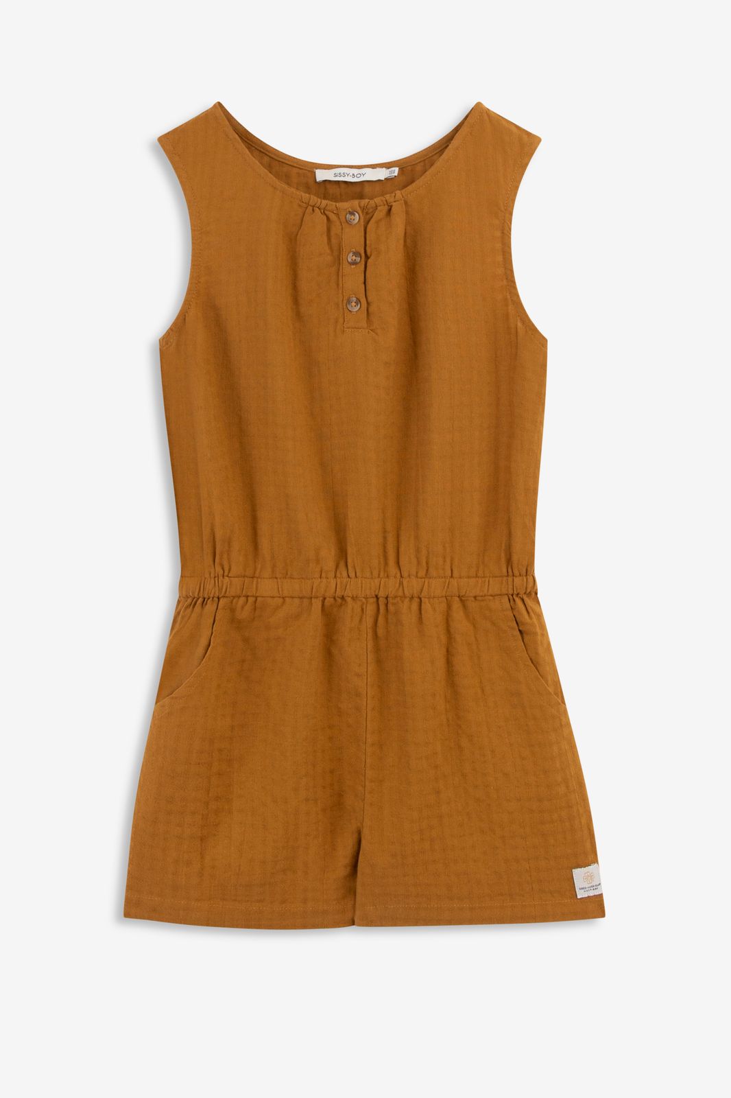 Goudbruine playsuit
