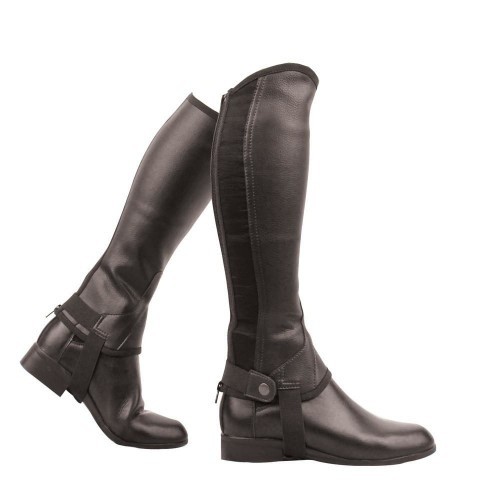 Polainas curtas infantis Equileather, pretas