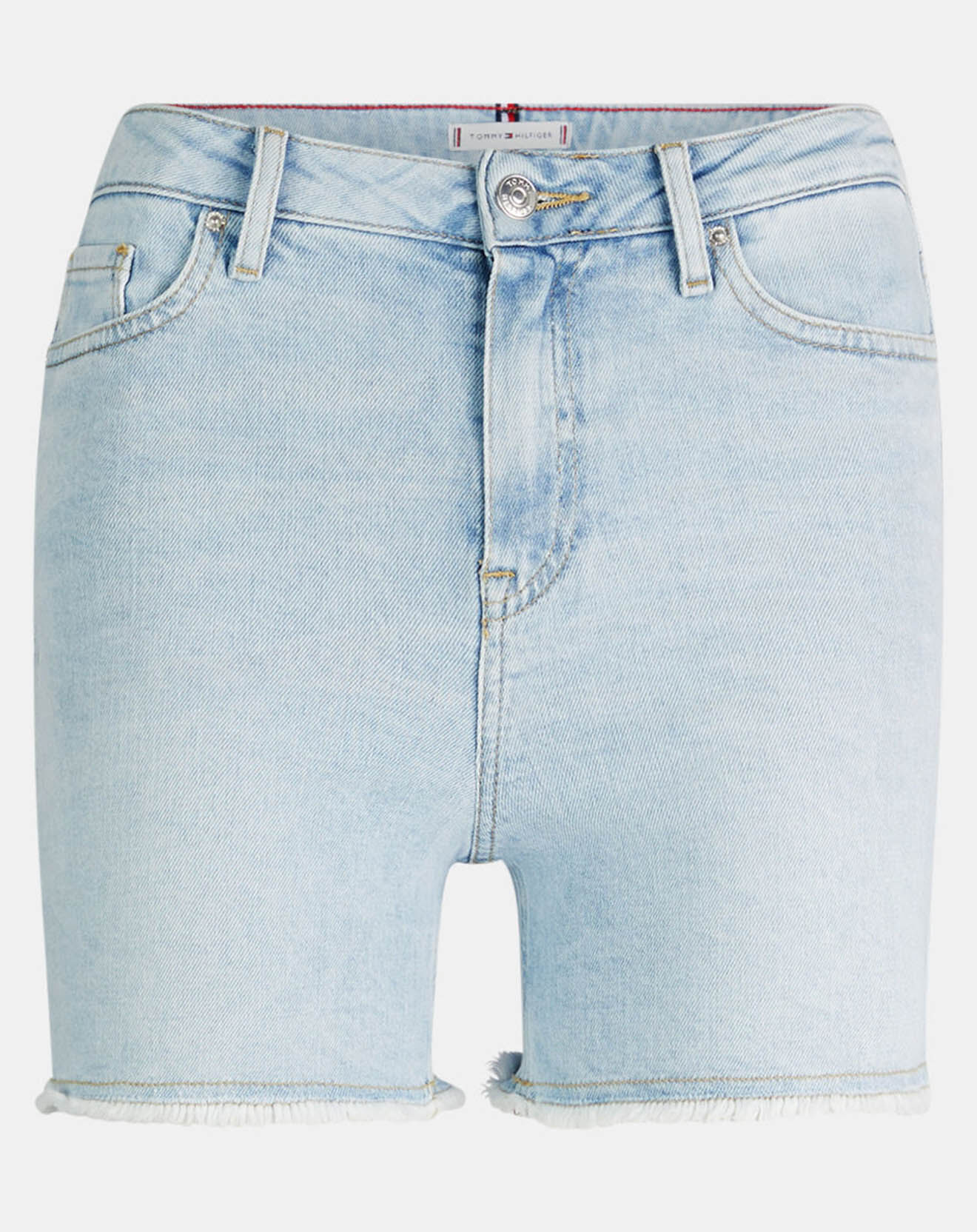 Tommy Hilfiger Short en jean Frange bleu délavé