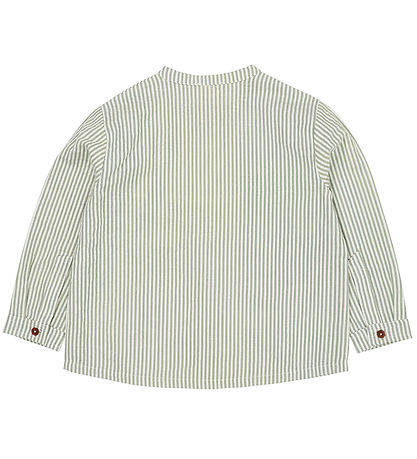Copenhagen Colors Hemd - Green W. Cream Stripe