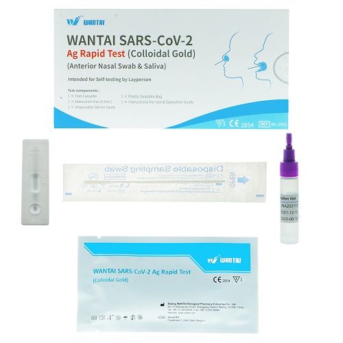 2in1 Wantai Lollitest Nasaltest Corona  Schnelltest + Gratis Desinfektionsmittel