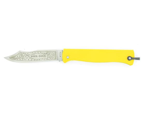 Douk Douk 200 Inox - Manche Acier Couleur JAUNE Couteau de poche Le Thiers par Cognet Douk Douk