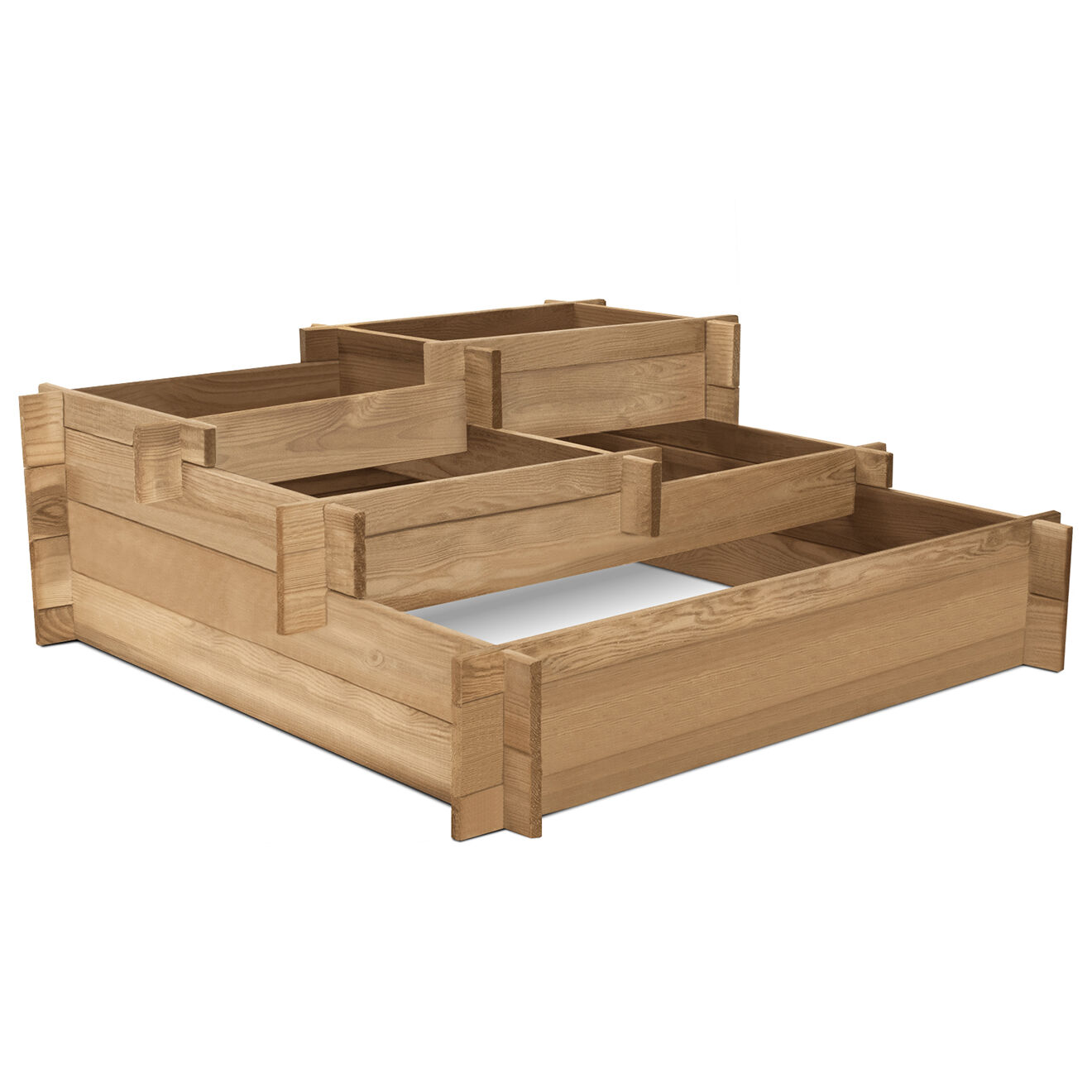 Pratik Garden Carré Potager 5 niveaux bois - 93x93x36 cm