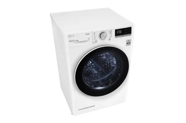 LG RH10V9AV4W, Fritstående, Front-læsning, Varmepumpe, Hvid, Dreje, Berøring, Luxury white