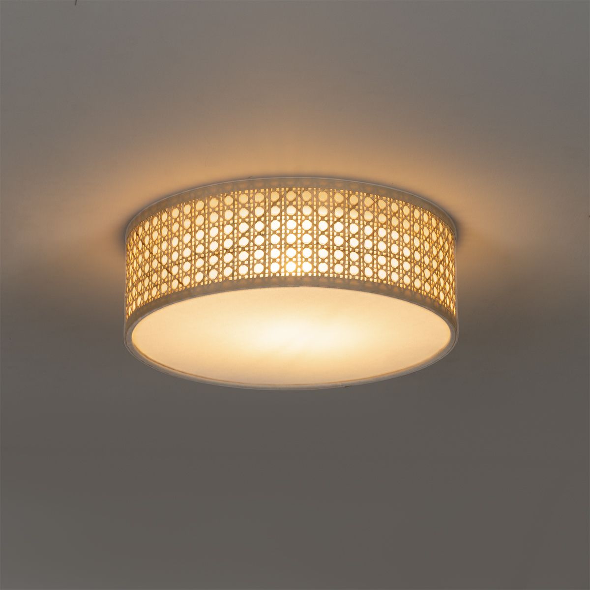 Smart plafondlamp rotan 30 cm incl. Wifi A60 - Tromma