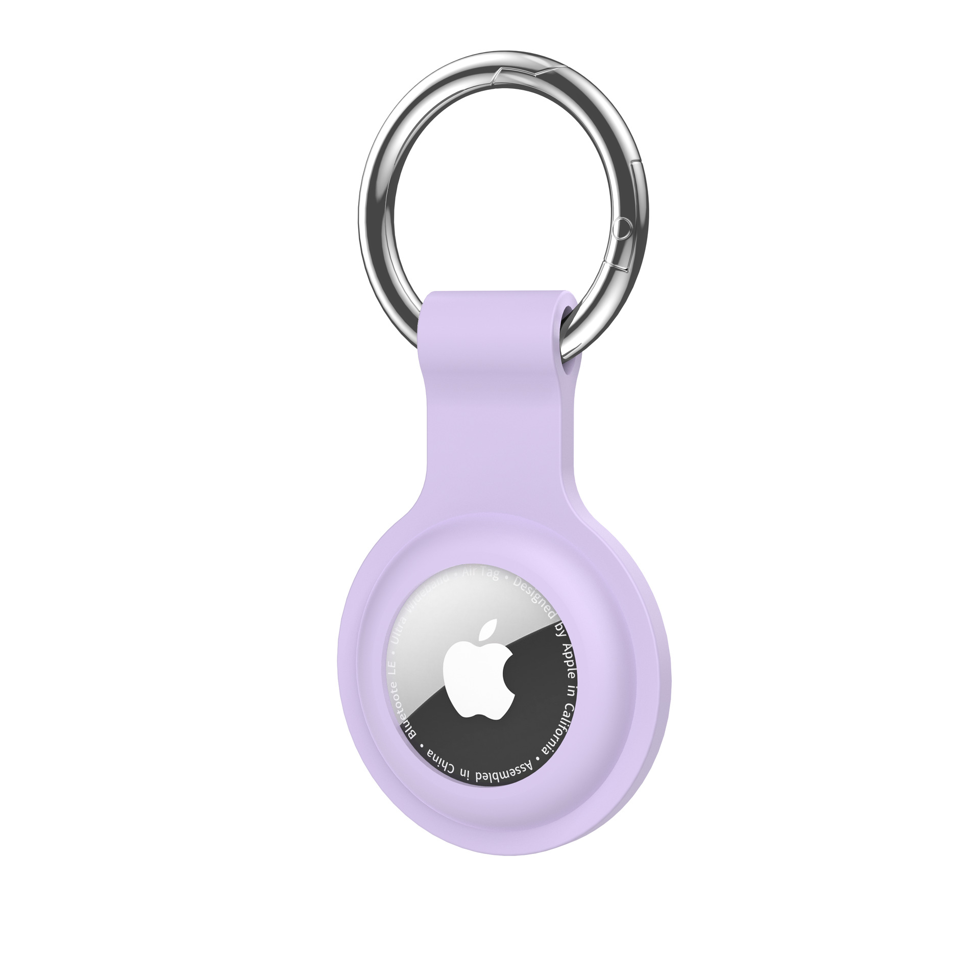 (5er Set) Apple AirTag Anhänger Silikon Case Hülle Schlüsselanhänger mit Schlüsselring - Blau / Lila / Grün / Rot / Schwarz