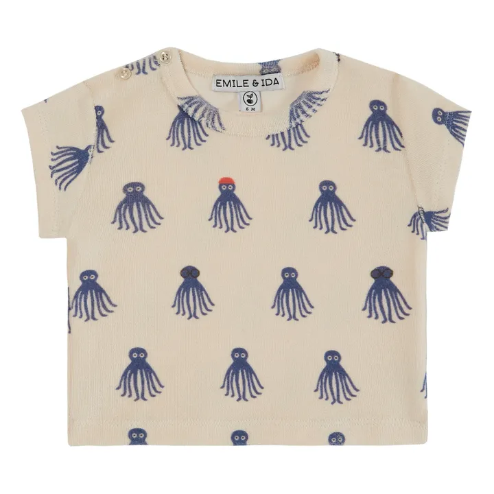 Emile et Ida T-shirt Octopus Eponge | Bleu