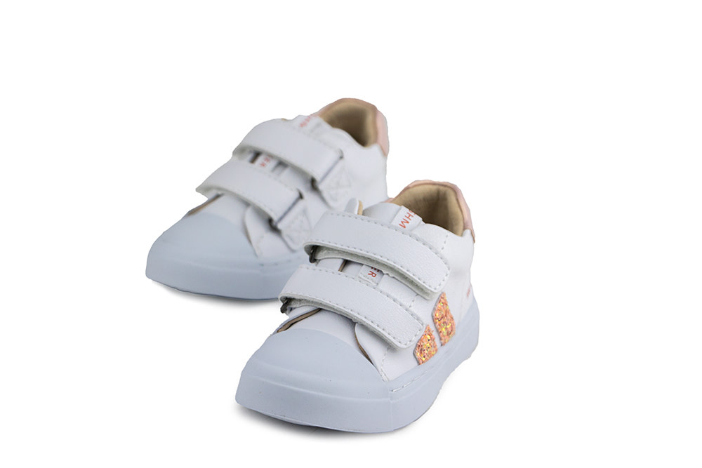 Shoesme Sneaker Klittenband White Pink