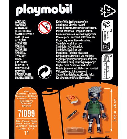 Playmobil Naruto - Kakashi - 71099 - 11 Dele