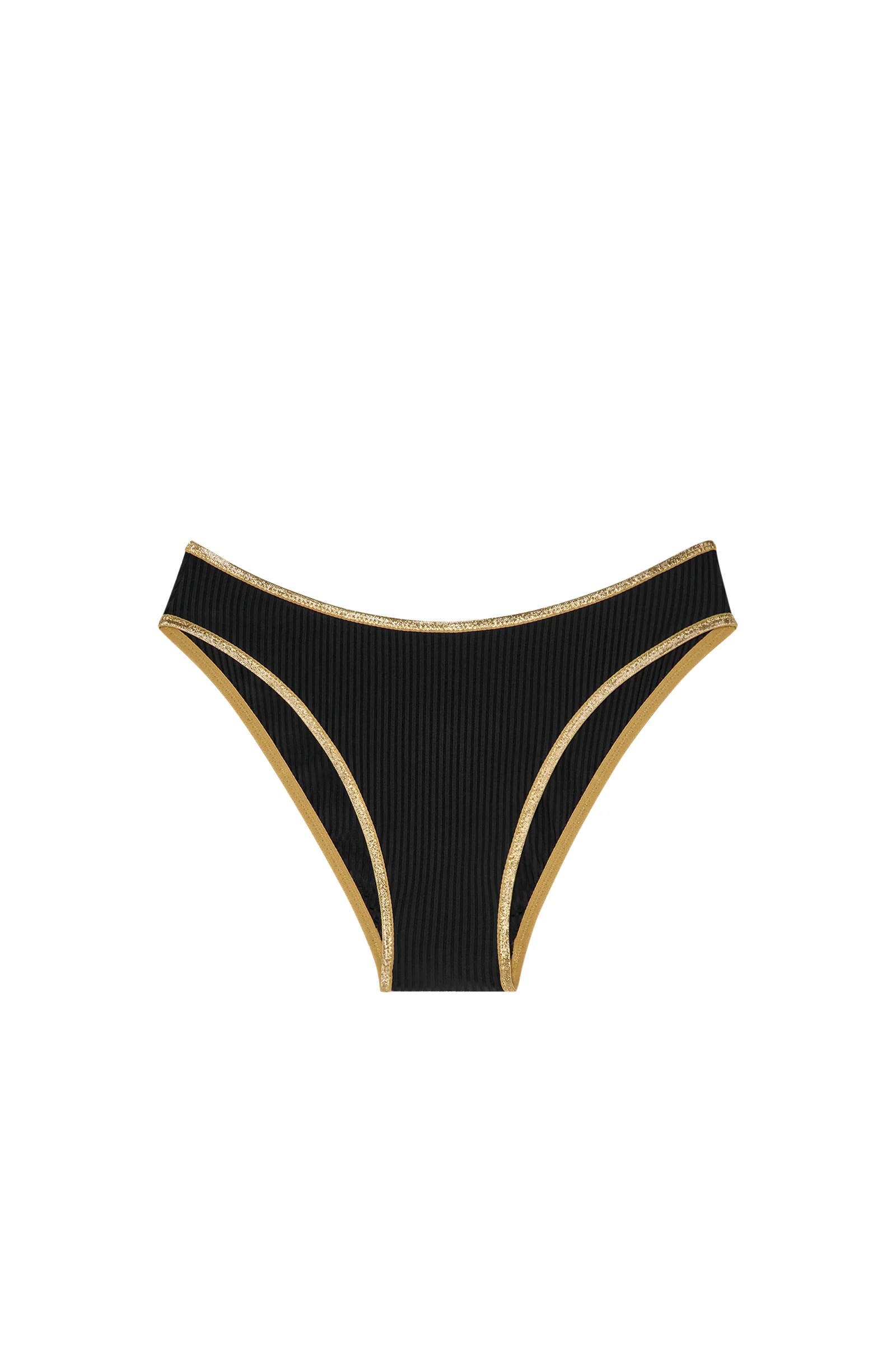 mathis Bas de maillot de bain échancré côtelé noir Noir