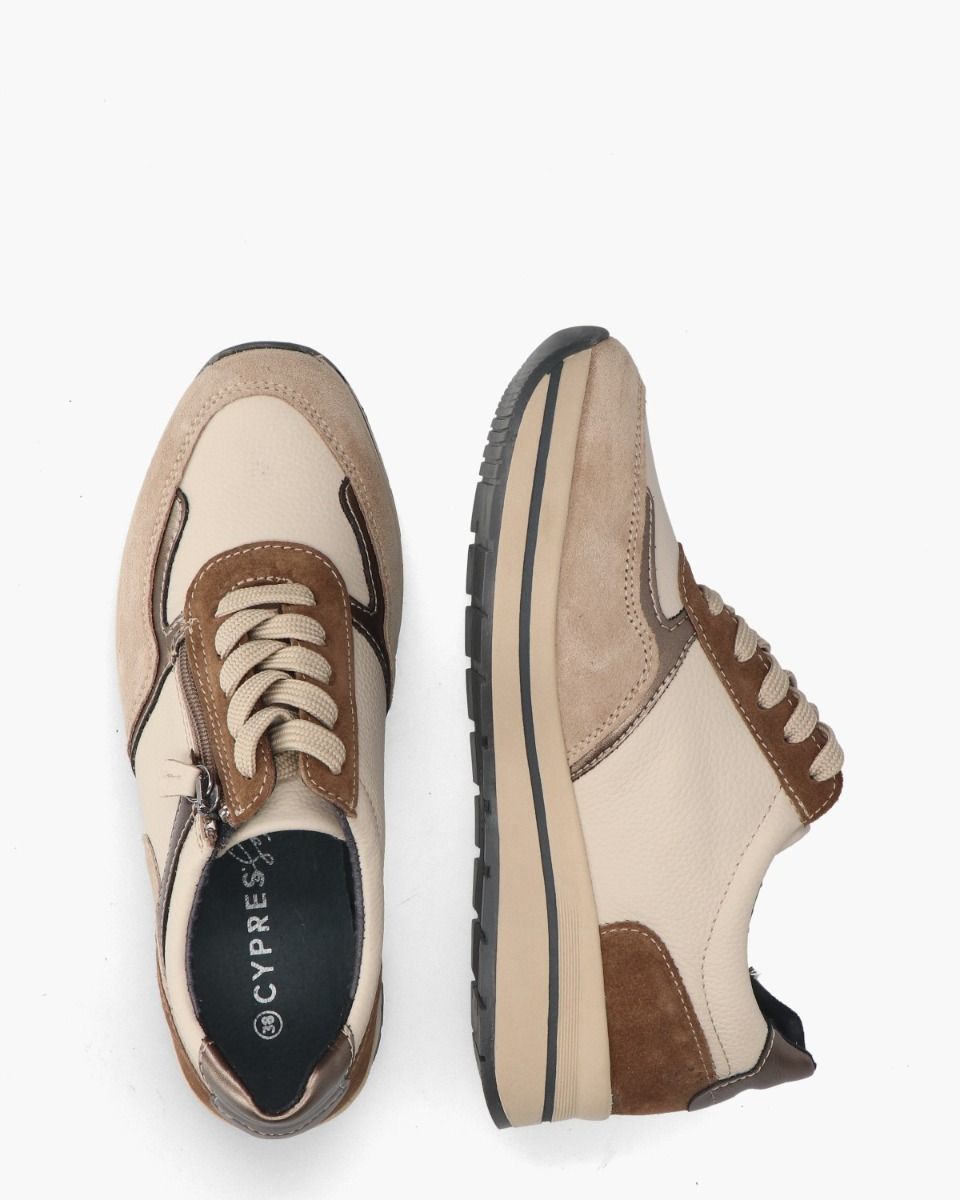 Cypres Yoanna Beige Damessneakers