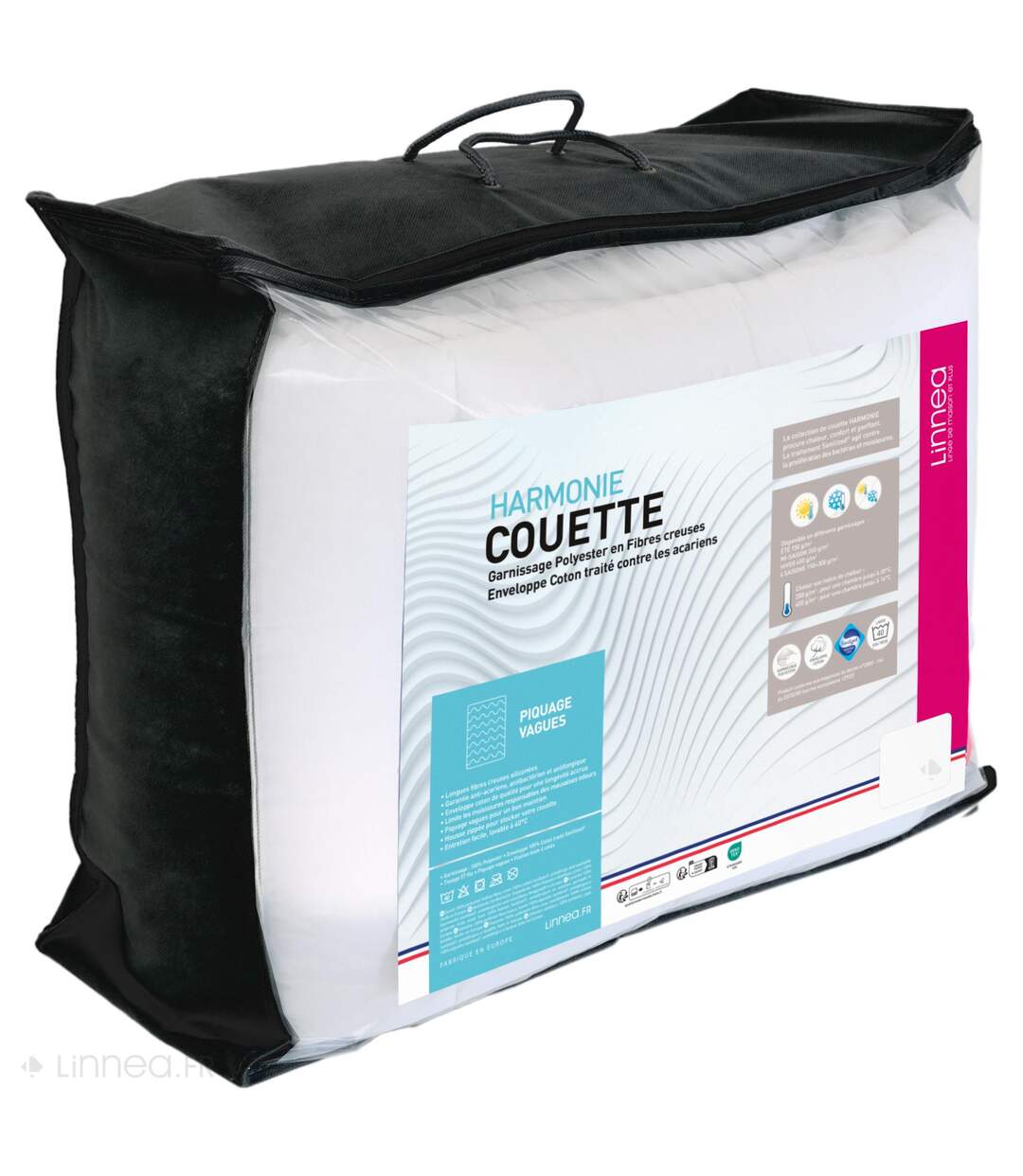 Couette hiver 300x240 cm HARMONIE garnissage fibre polyester 450g/m2