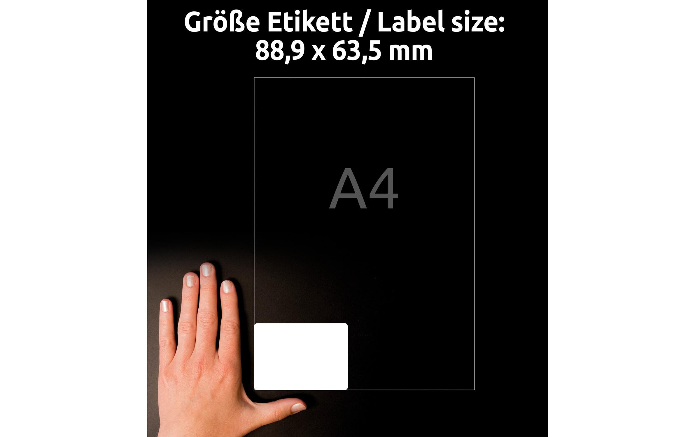 Vielzweck-Etiketten 88.9 x 63.5 mm, 10 BlattUmweltfreundliche Etiketten