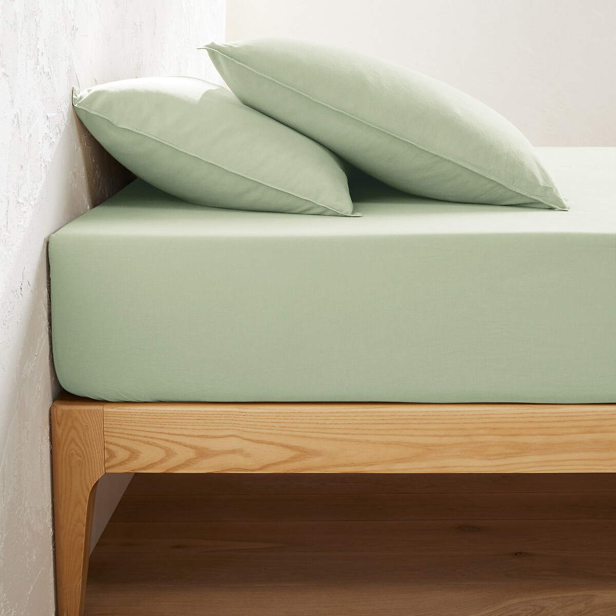 LA REDOUTE INTERIORS<br>Lençóis de algodão, capa de 30 cm, técnica de tingimento vegetal