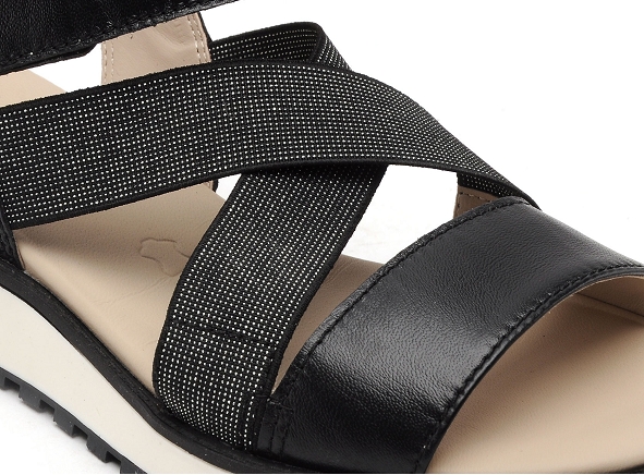 Caprice nu pieds plats femme 28704 noir