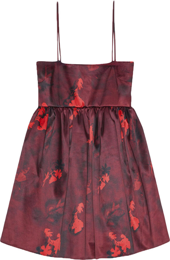 Ganni Printed Double Satin Strap Mini Dre Winery