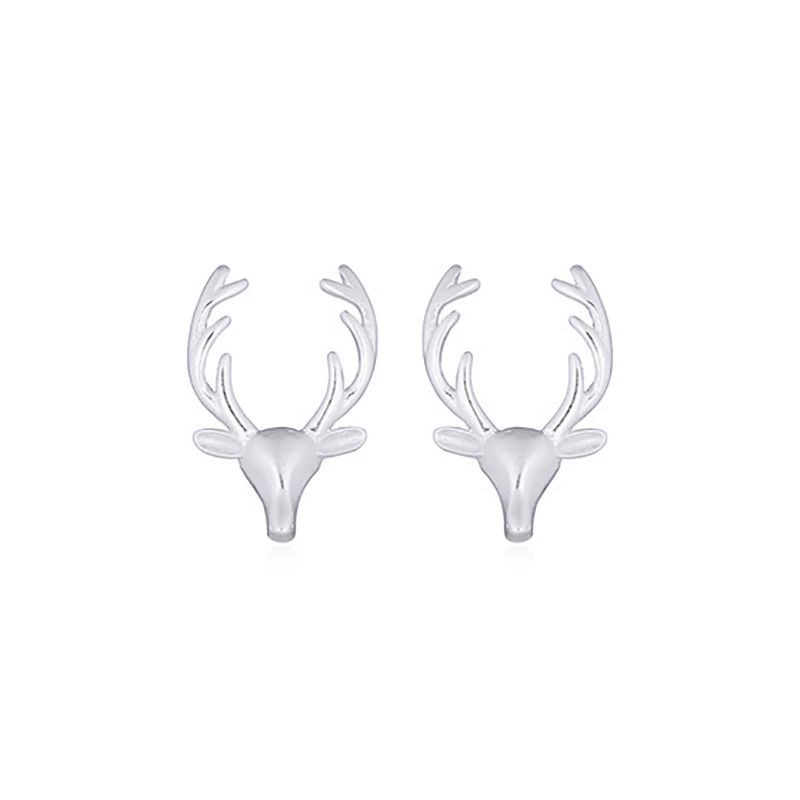 Puces en argent forme tête de cerf