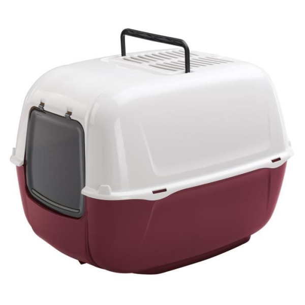 Maison de toilette pour chat prima - plastique - filtre a charbon a actif anti odeur -