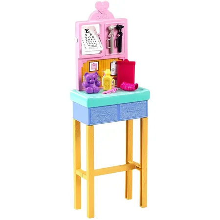 Barbie Kinderärztin Puppe (blond), Spielset mit Kleinkind