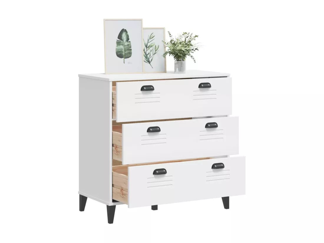 Commode VIKEN blanc bois d'ingénierie
