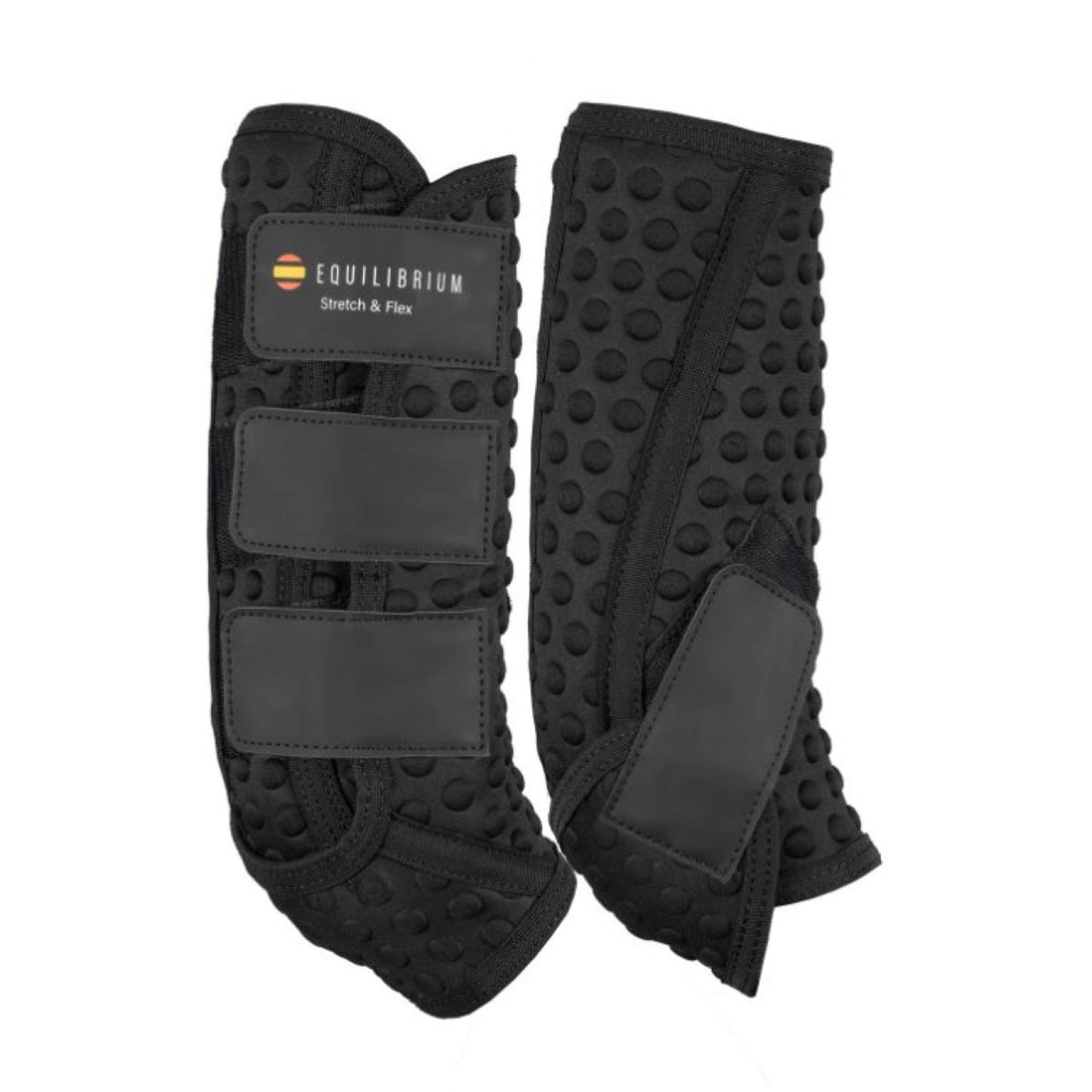 Equilibrium Beenbeschermers Stretch & Flex Training Zwart