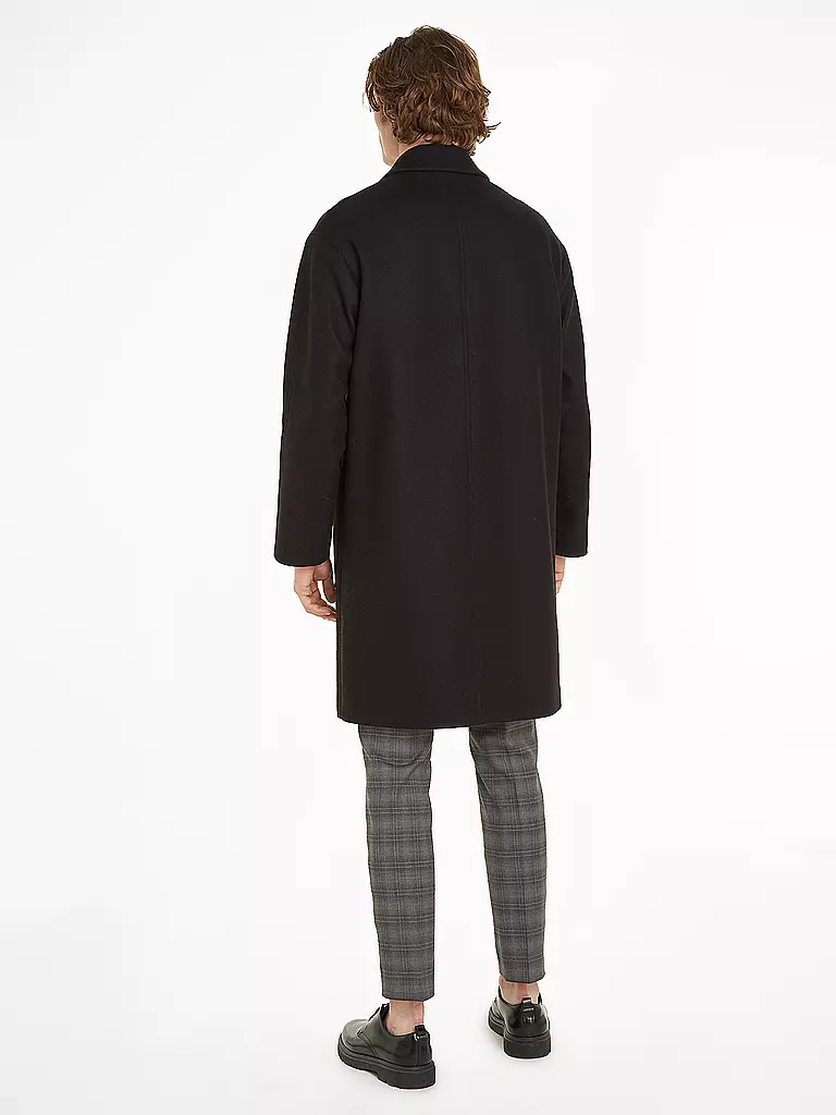 CALVIN KLEIN Wollmantel  schwarz
