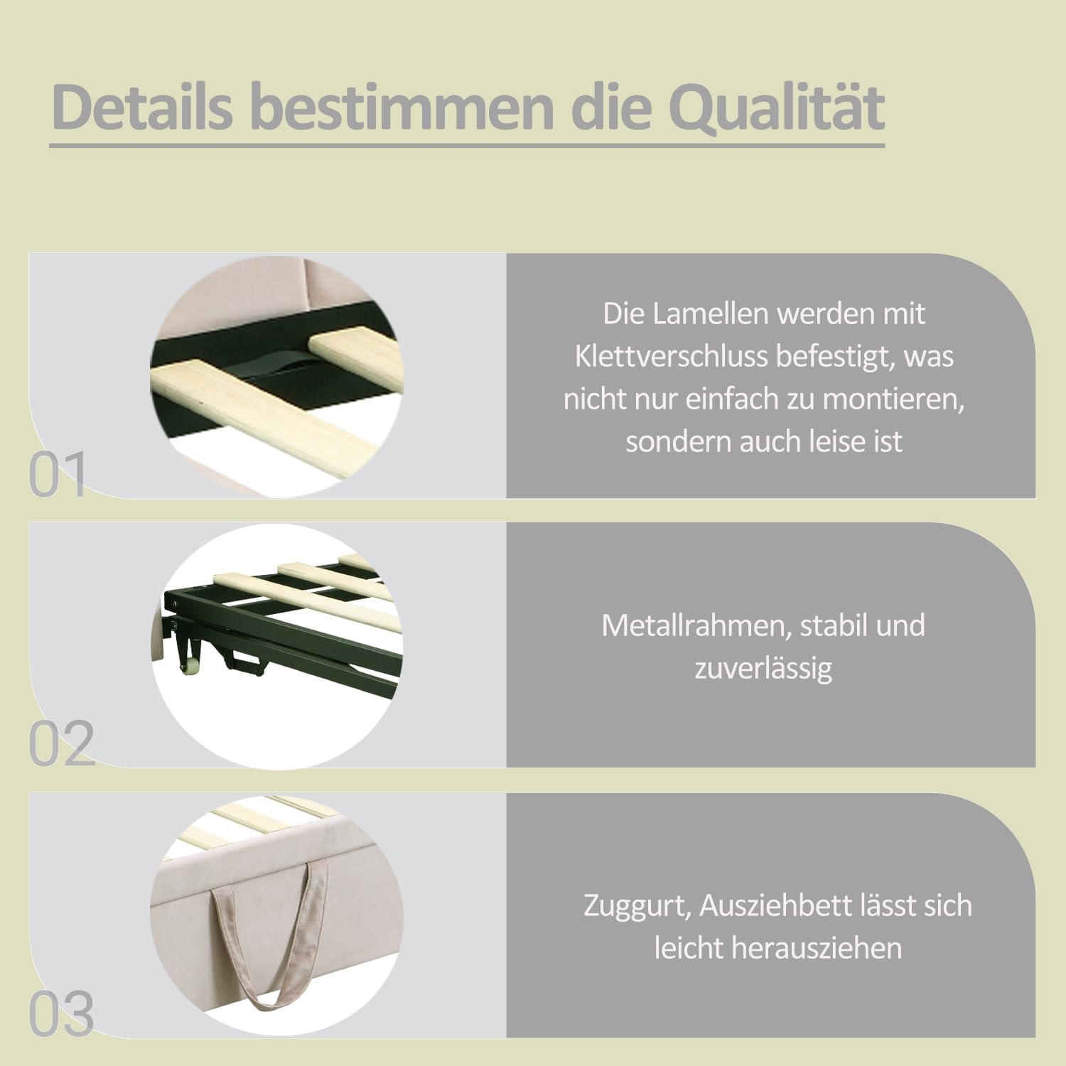 Schlafsofa 90/180x200 cm, L-Form Sofabett mit Ausziehbett, Polsterbett mit Lattenrosten, Kinderbett Tagesbett für Gästezimmer Schlafzimmer (Ohne Matratze) Samtstoff Beige
