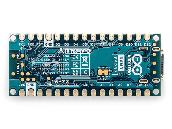 Arduino Nano ESP32, 240 MHz, u-blox NORA-W106, 128 MB, 512 KB, Arduino, Beregningsmodul