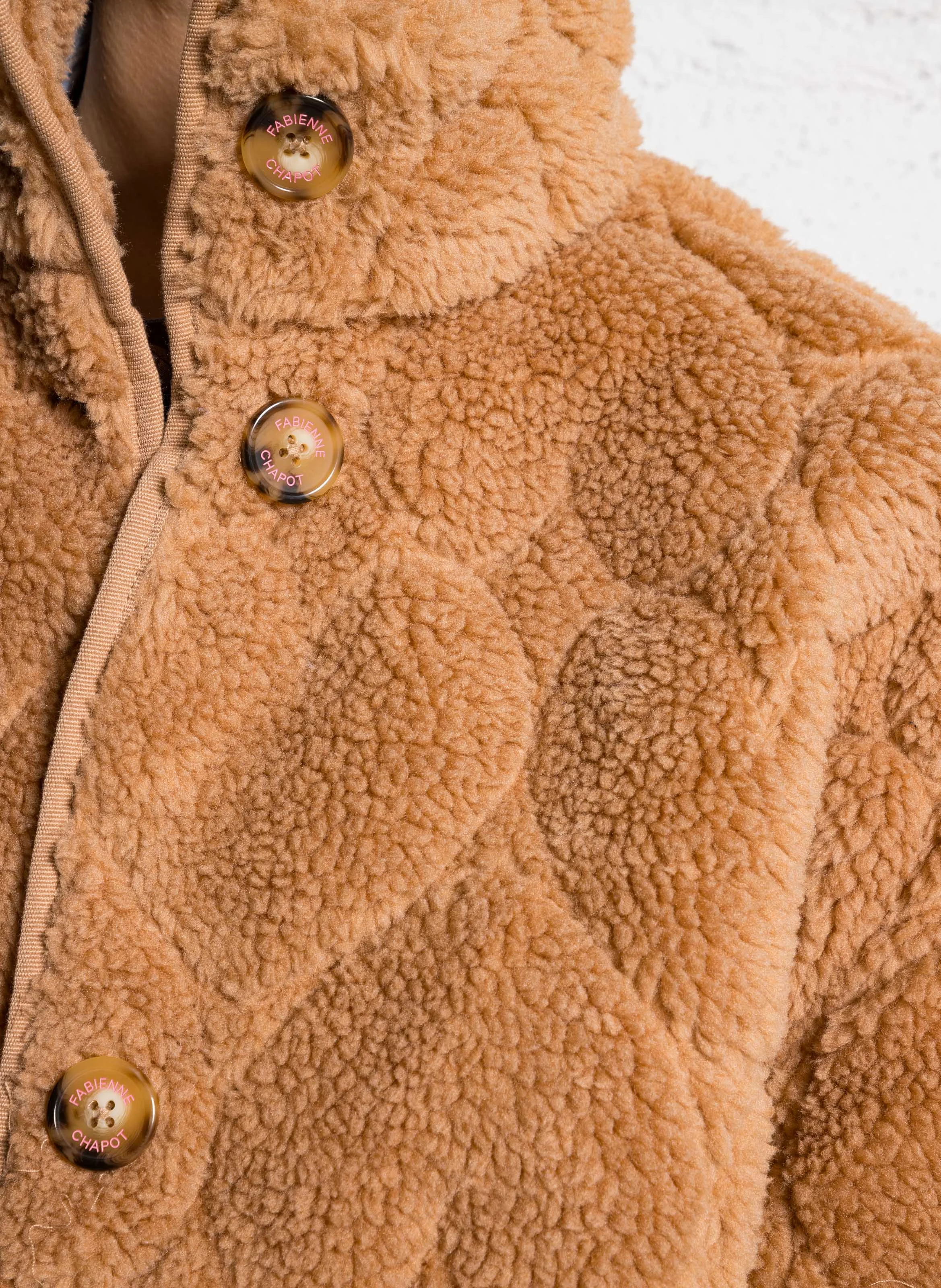 MERLE - Veste oversize en fourrure synthétique | Marron