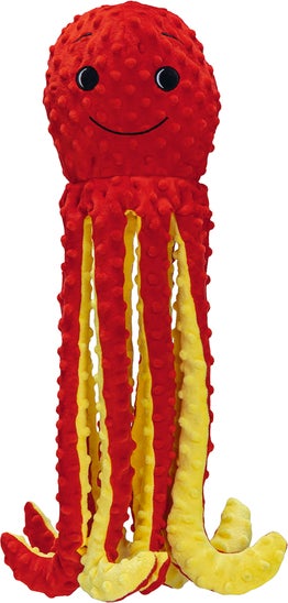 Beeztees hondenspeelgoed knuffel octopus Amy rood 16 x 14,5 x 56 cm