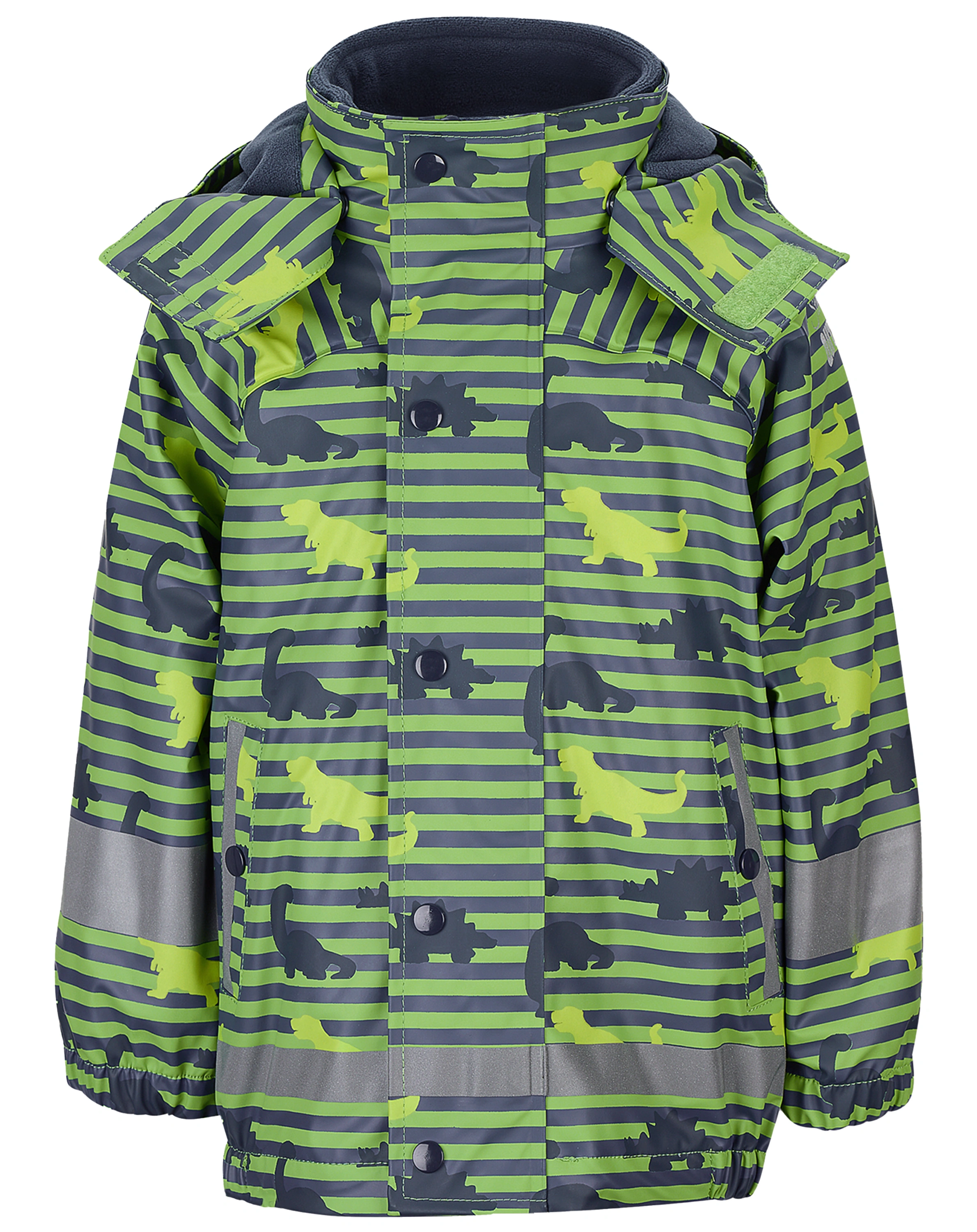 Regenjacke DINO mit Innenfleece in grün