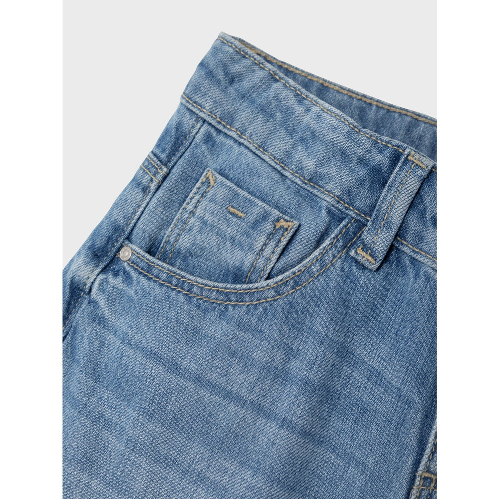 Køb Name It Medium Blue Denim Rose Wide Jeans Noos
