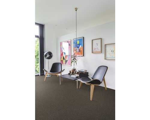 Tulsa lussenpooltapijt, bruin, 400 cm breed (per meter verkocht)