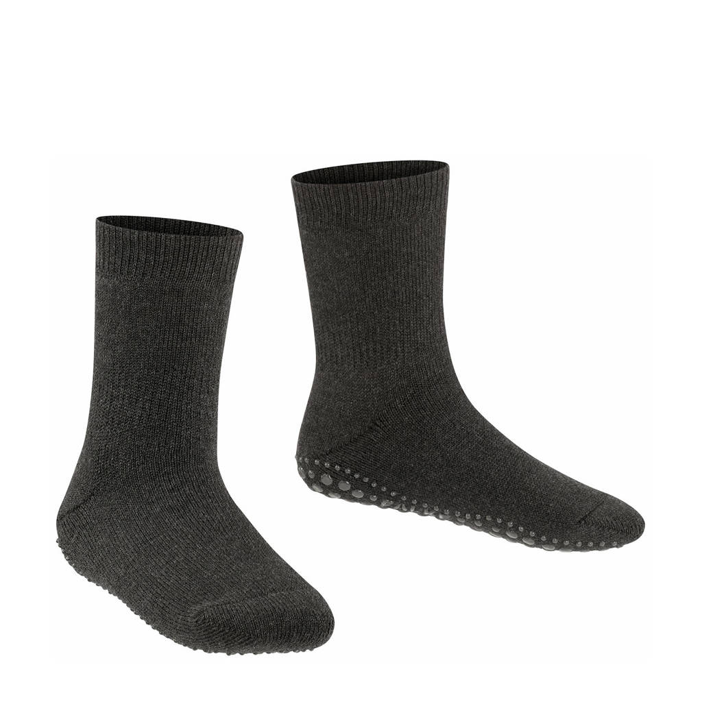 FALKE Catpads huissokken met anti-slip noppen antraciet