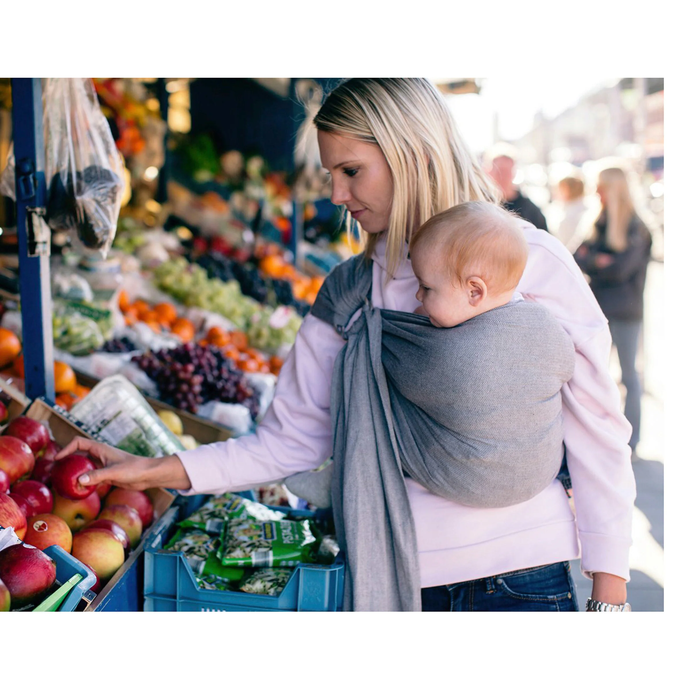 AMAZONAS Ring Sling Tragetuch grey