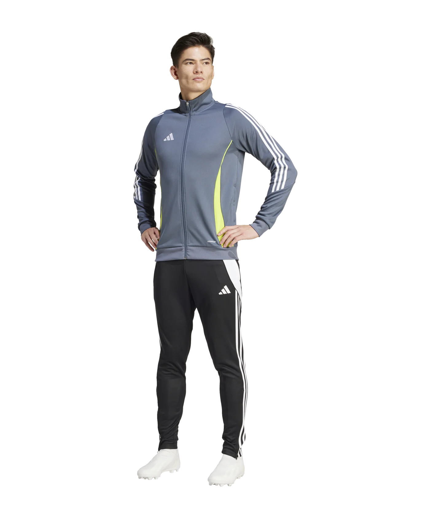 adidas Tiro 24 Trainingsjacke Grau Gelb