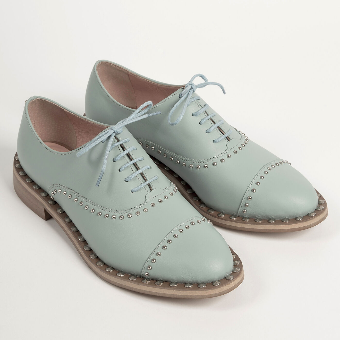 L37 Richelieus en Cuir Cool Jet bleues