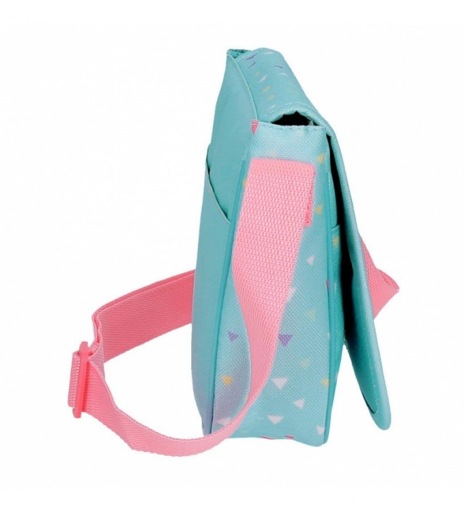 Bolsa de ombro Roll Road Music com aba azul