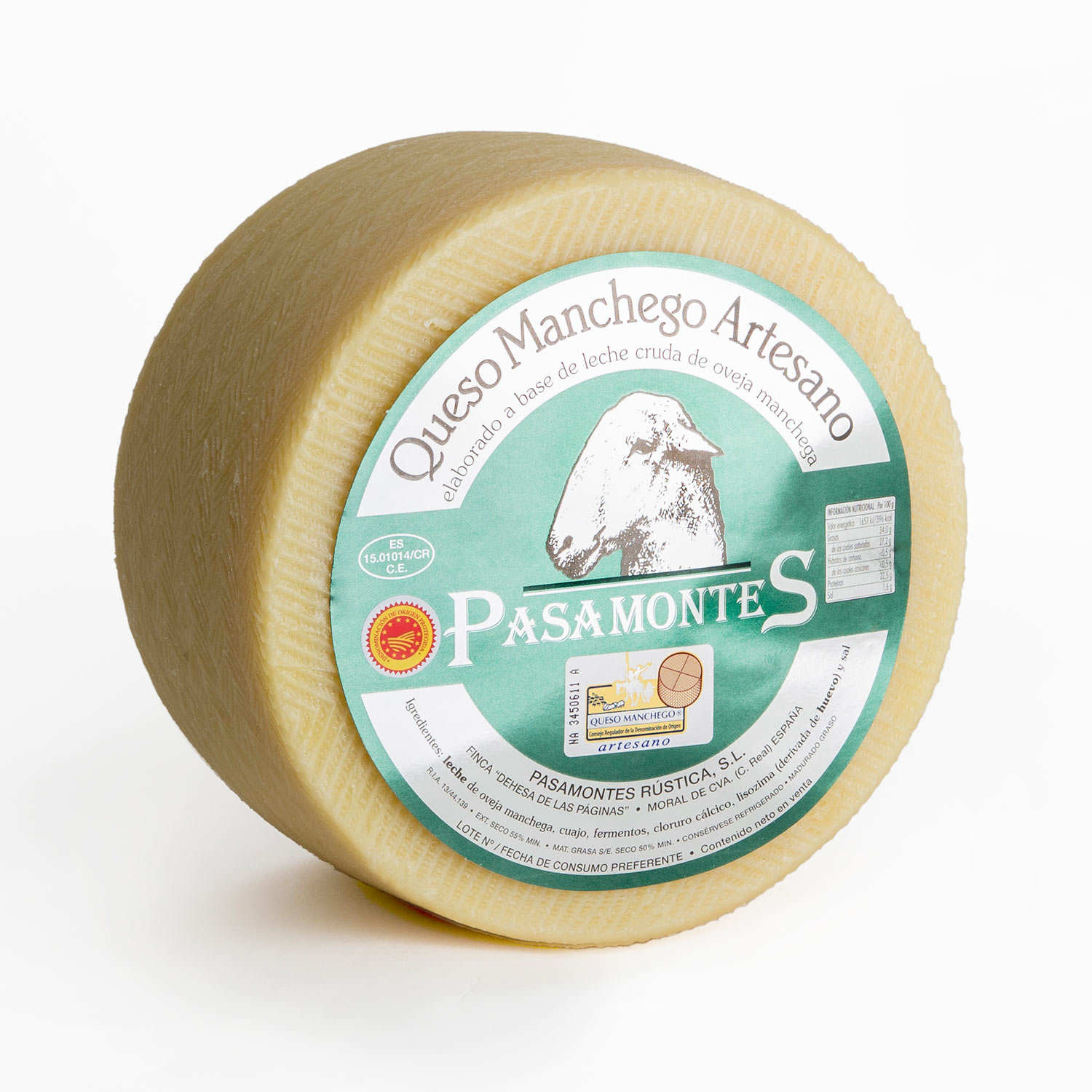 Manchego curado de La Mancha AOP - fromage au lait cru de brebis - Pasamontes