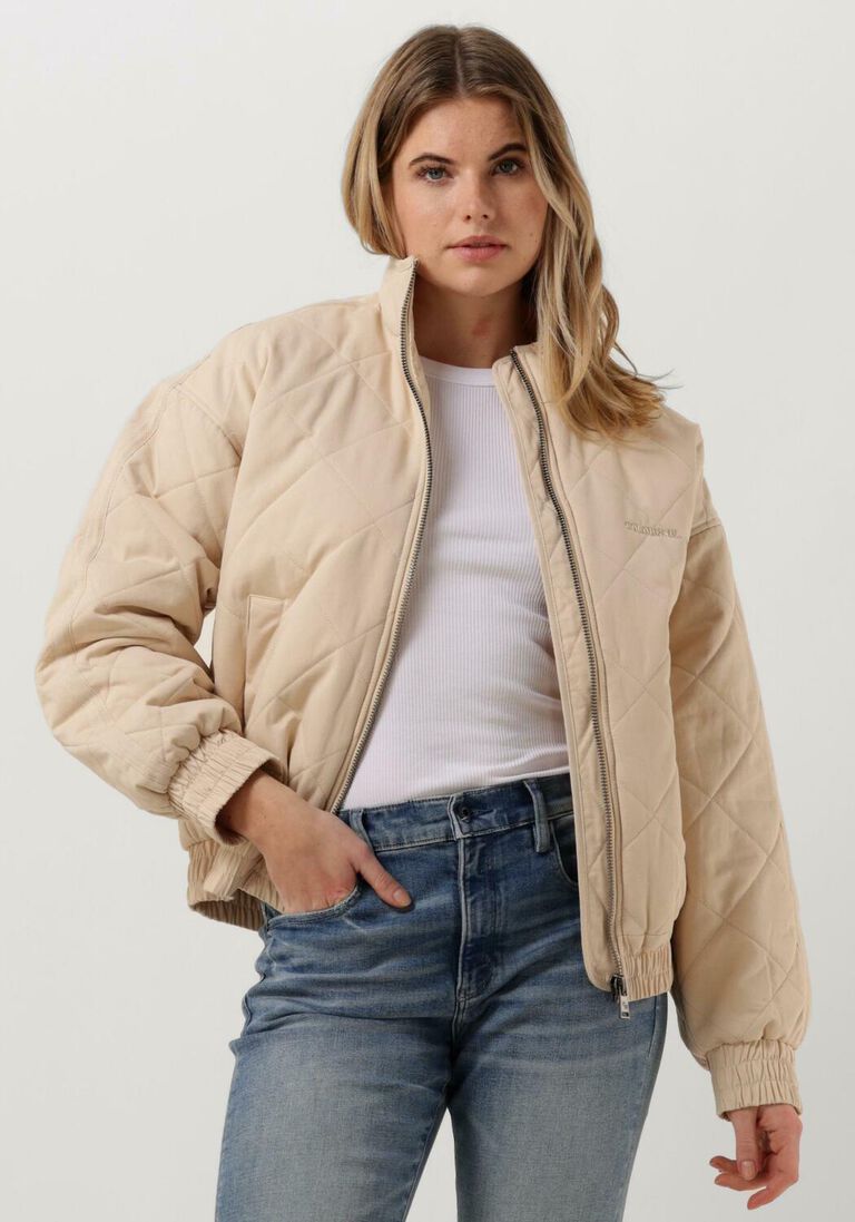 COLOURFUL REBEL zand colourful rebel jack weidy quilted washed jacket