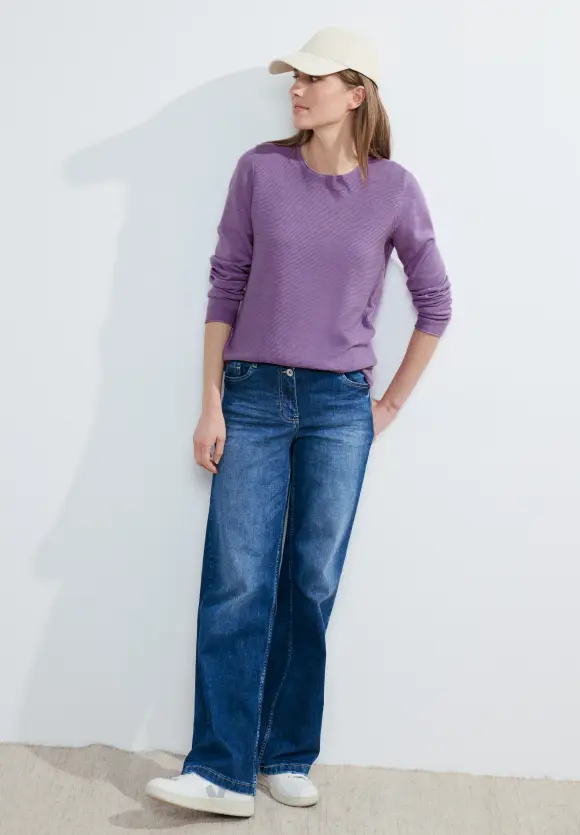 Struktur Pullover - Heather sporty lilac melange