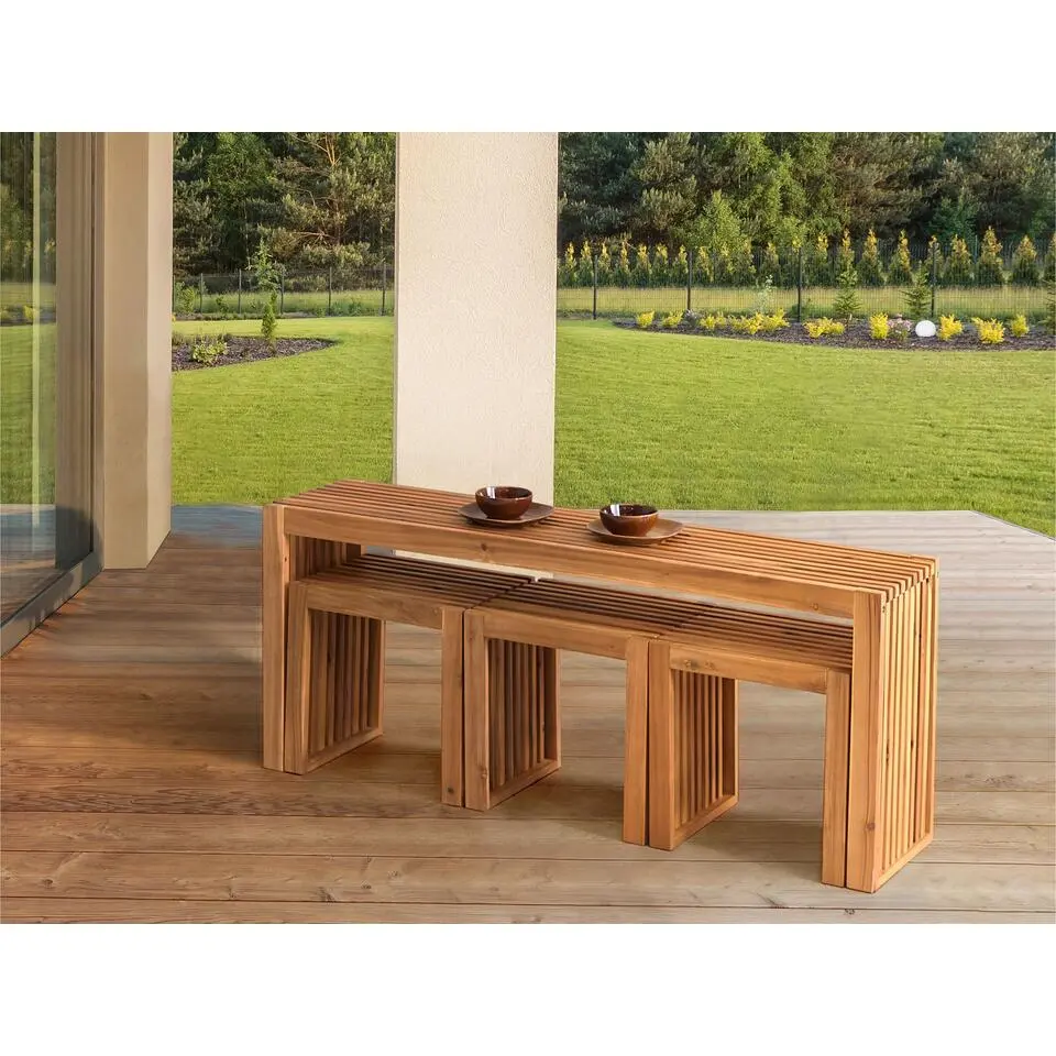 BELLANO - Tuintafel - Lichthout - Acaciahout